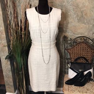 J.Crew 🌹  stunning creamy white tweed dress